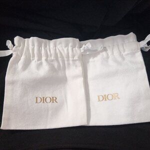 Lot of 2 Dior Drawstring Gift Bags for Jewelry, Makeup & accessory